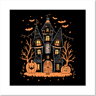 Spooky House Halloween Shirt, Eerie Haunted Mansion Tee, Ghost Home Top, Creepy Castle Tee, Trick-or-Treat T-Shirt, Gift Posters and Art